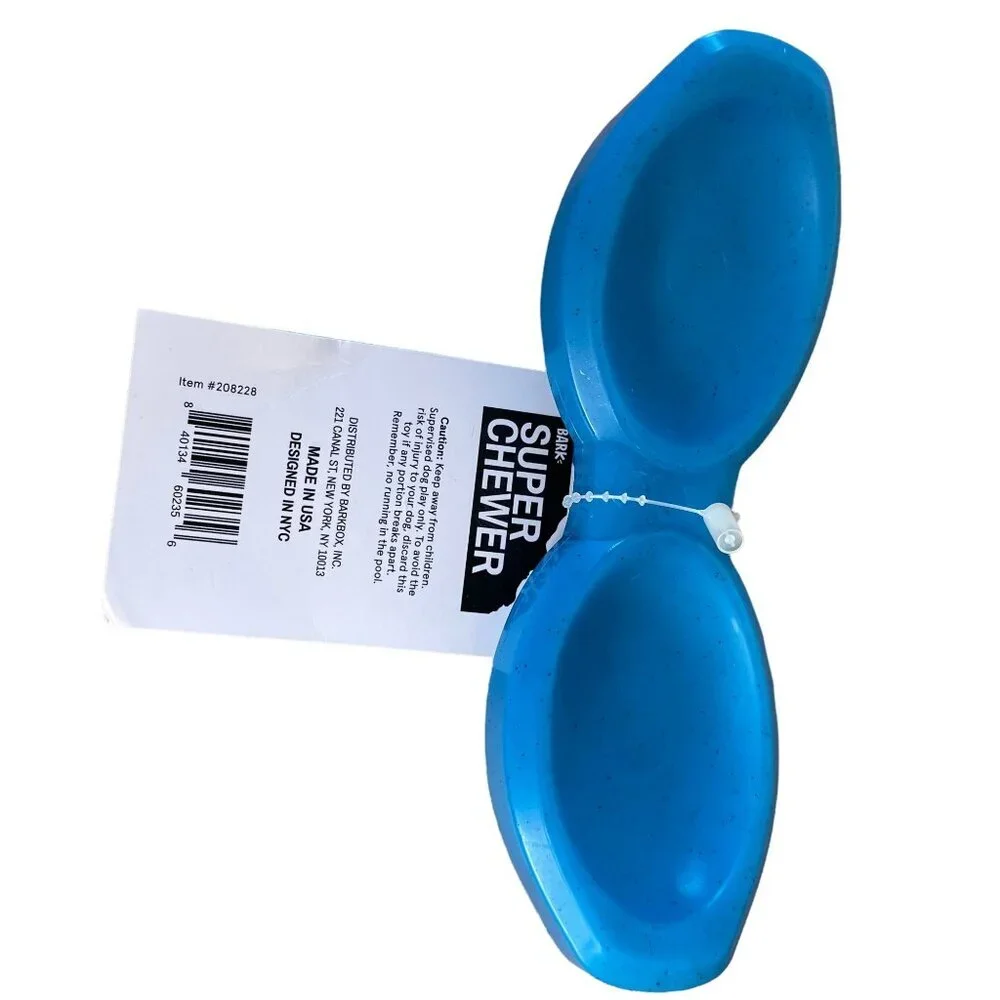 Super Chewer BarkBox Swim Gnawggles Size M/L Dog Toy Scented Add Peanut Butter